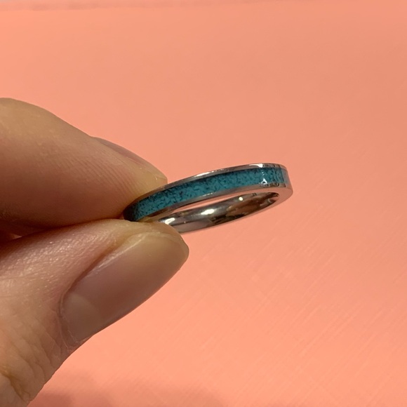 Jewelry - Turquiose inlay ring - size 6